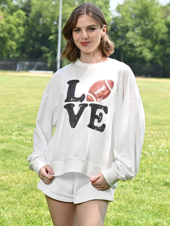 Football Love Long Sleeve Sweatshirt