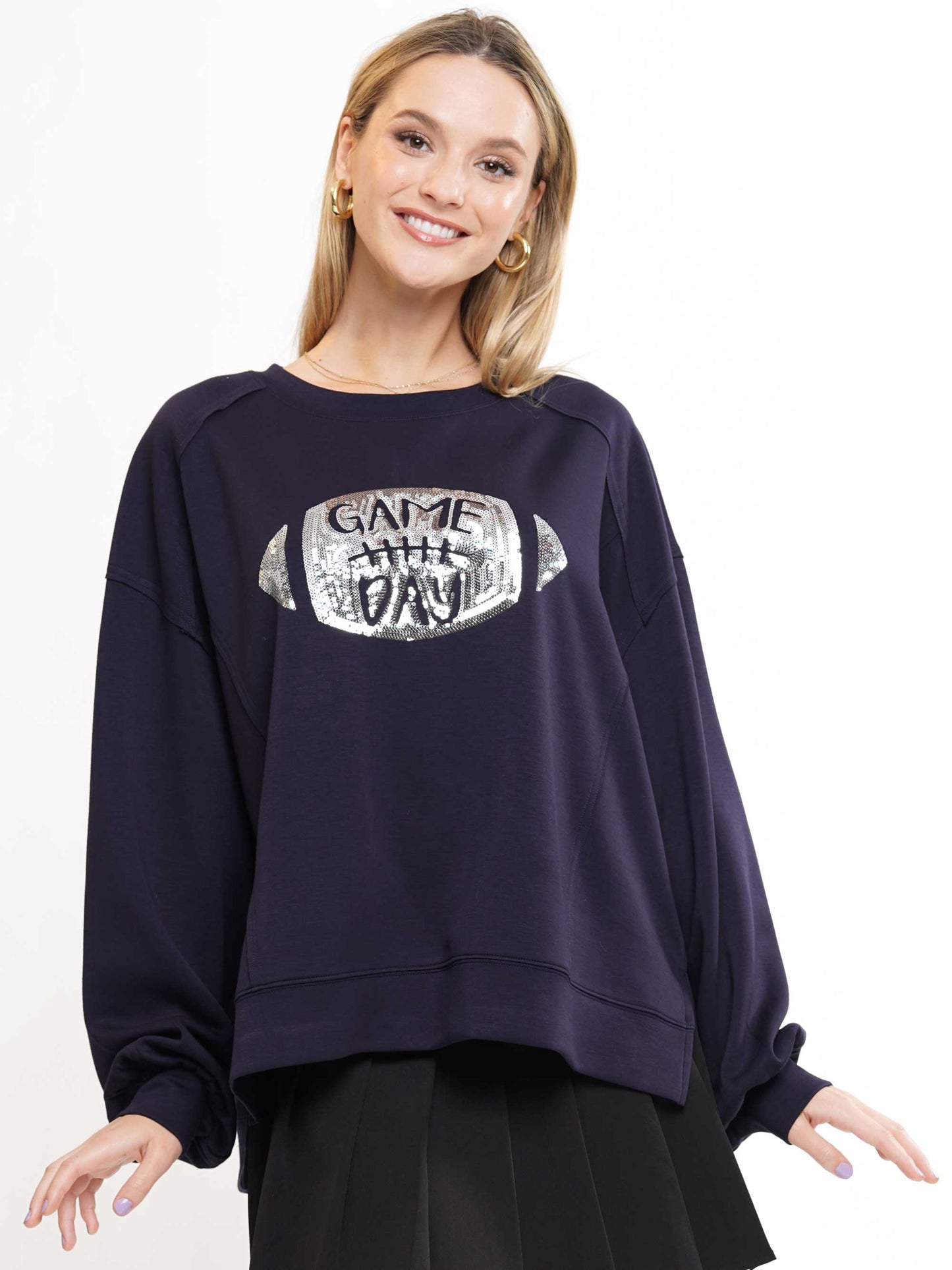Football Sequin Sweatshirt