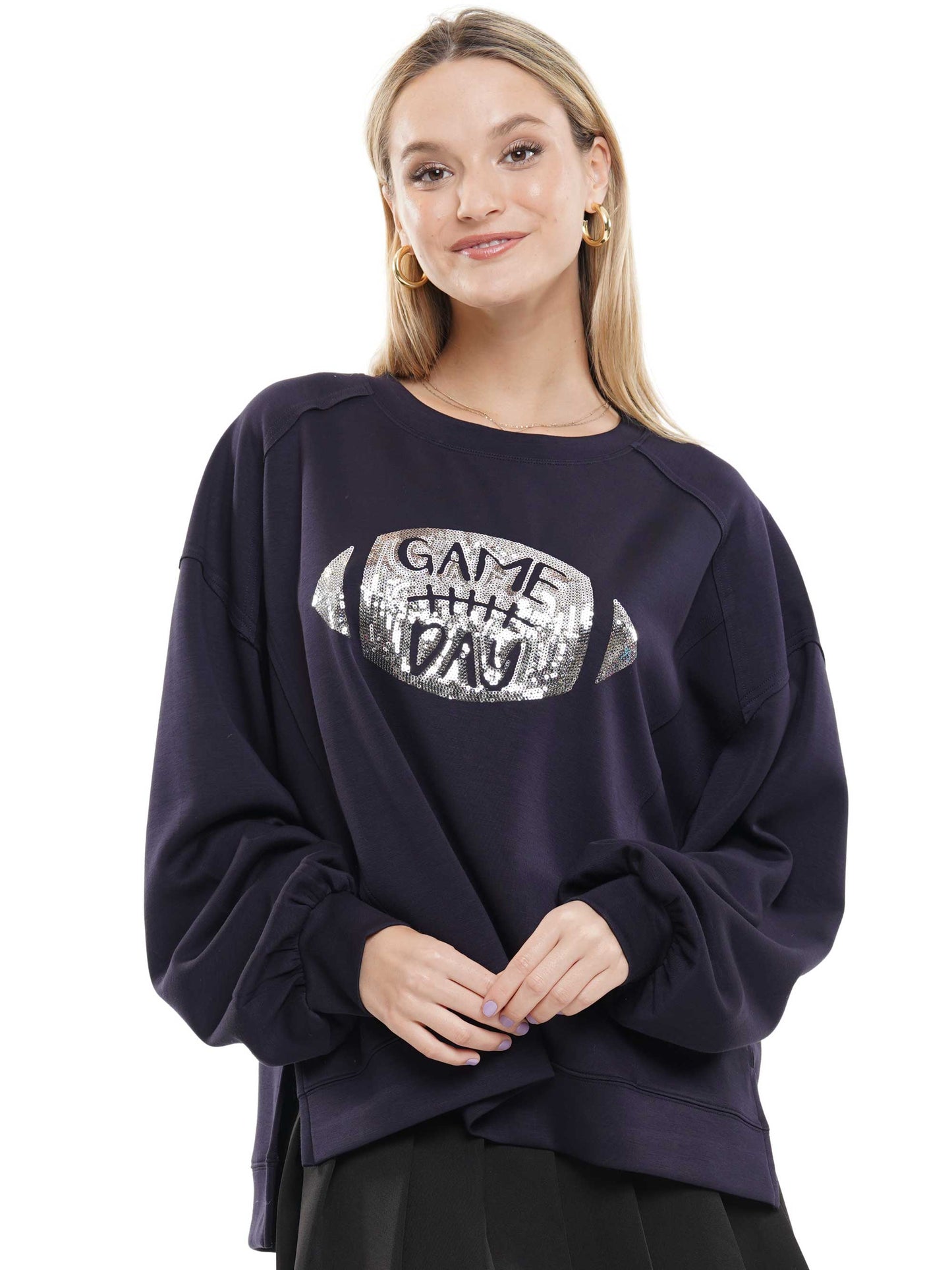 Football Sequin Sweatshirt