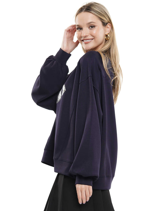 Football Sequin Sweatshirt