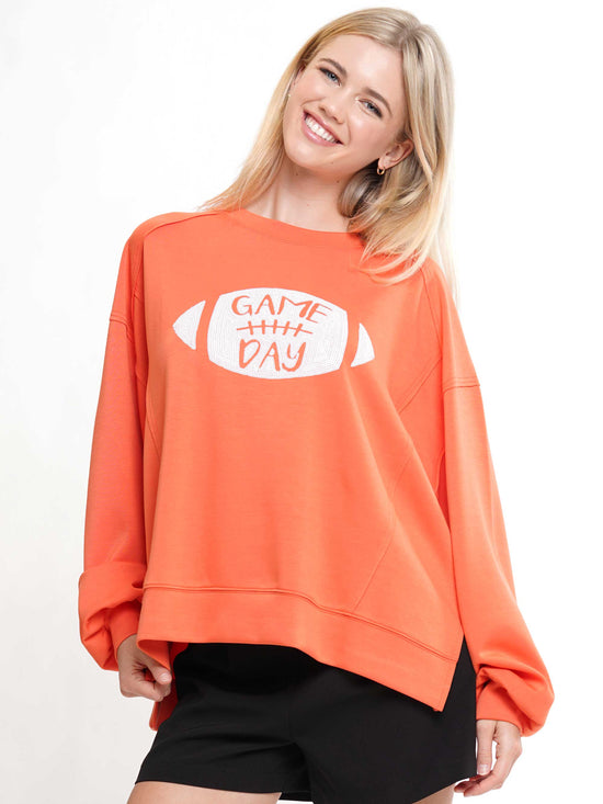 Football Sequin Sweatshirt