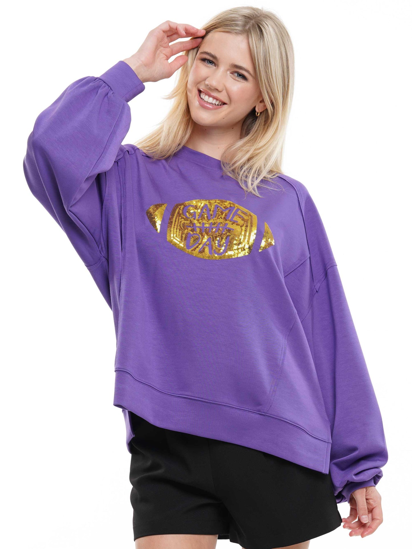 Football Sequin Sweatshirt