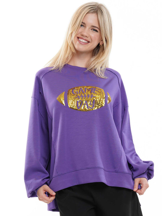 Football Sequin Sweatshirt