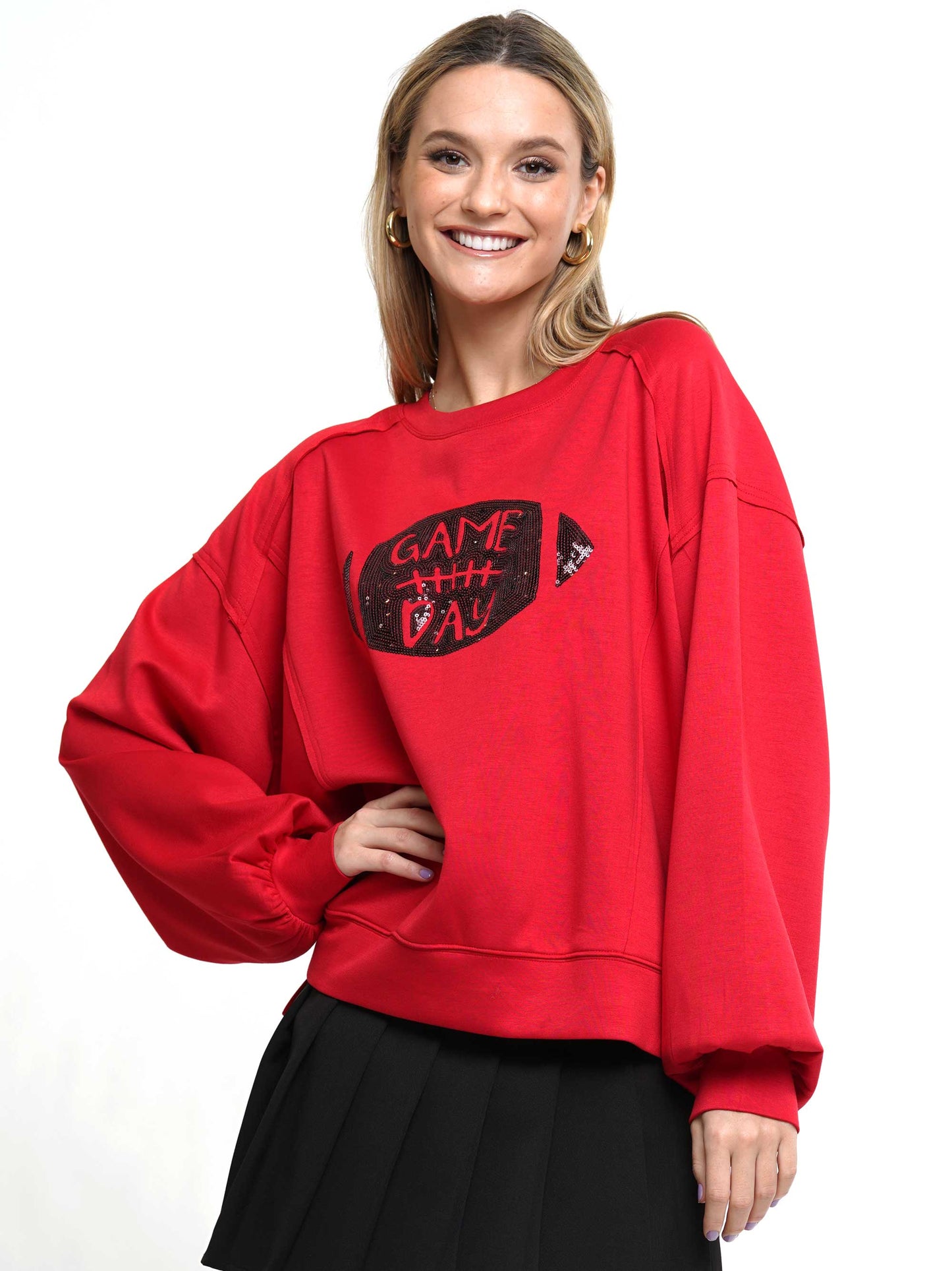 Football Sequin Sweatshirt