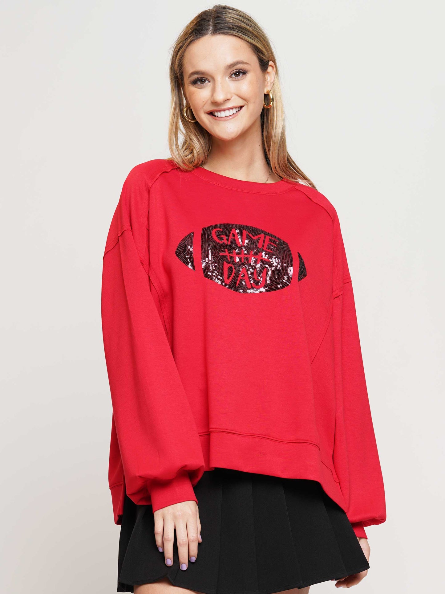 Football Sequin Sweatshirt