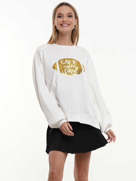 Football Sequin Sweatshirt