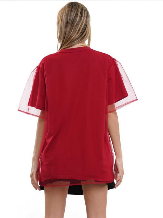 Touch Down Sheer Layered Top