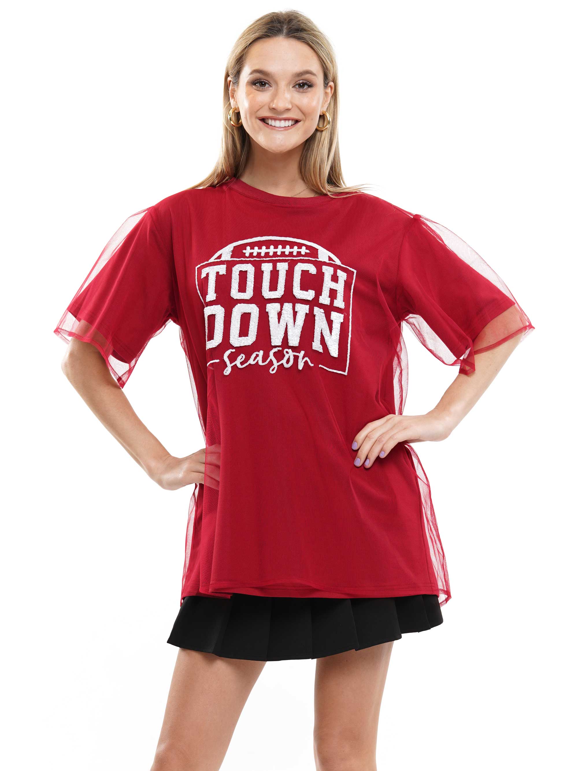 Touch Down Sheer Layered Top