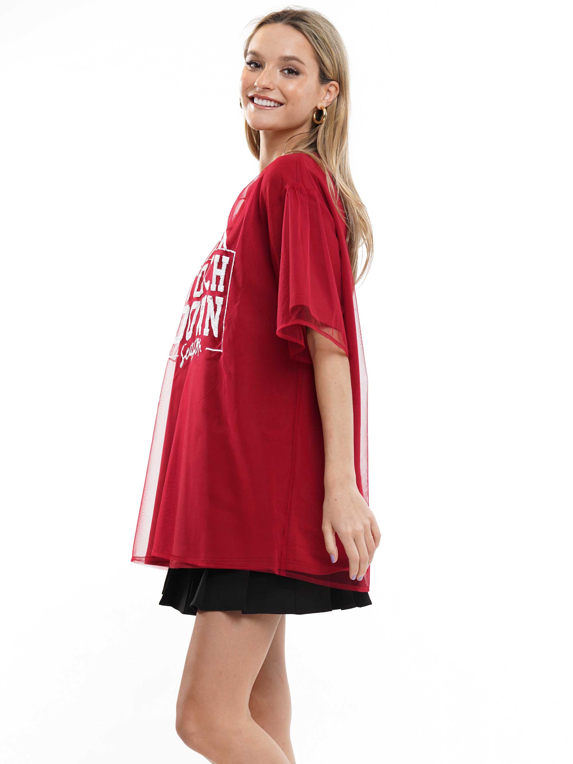 Touch Down Sheer Layered Top