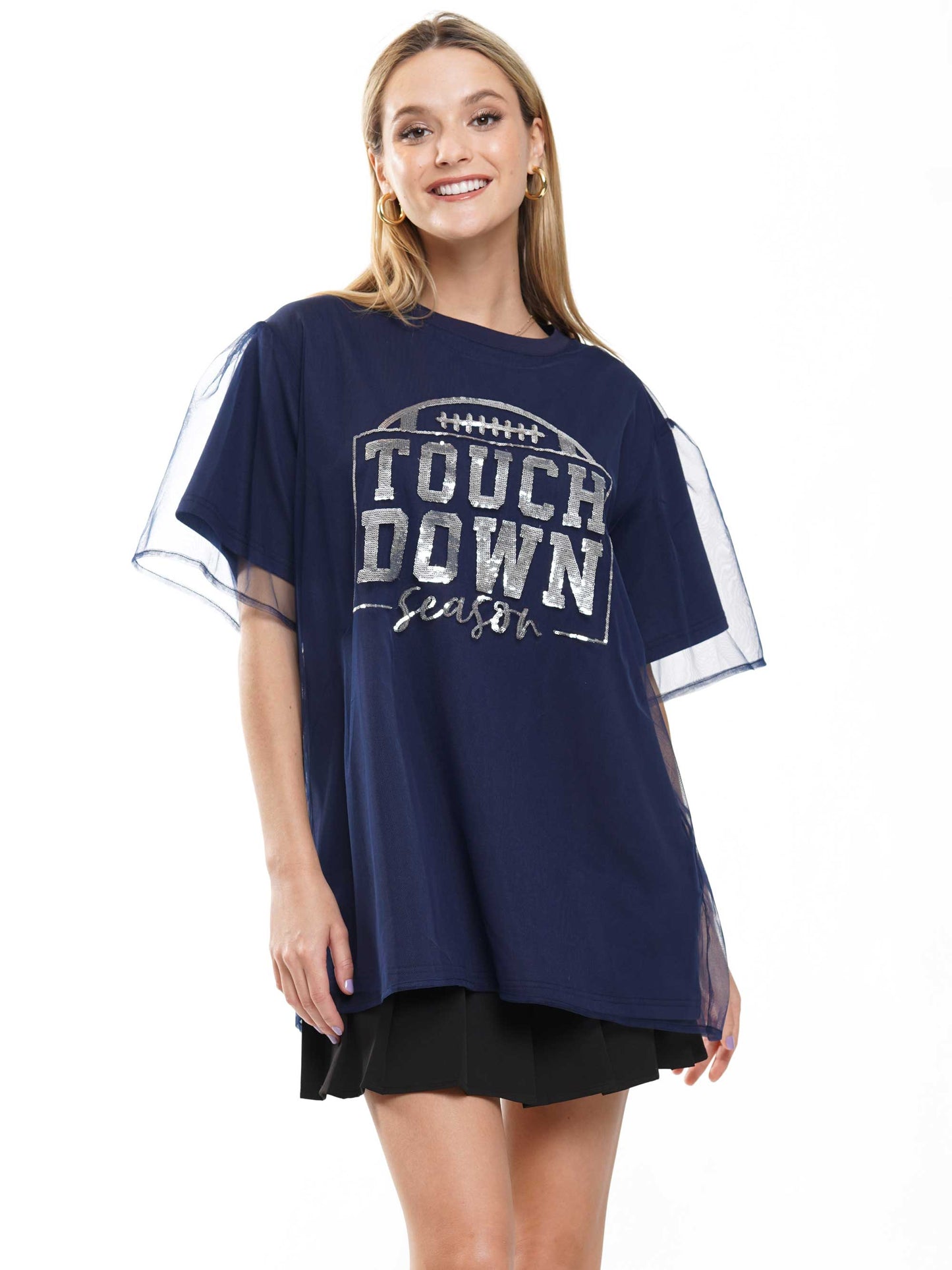 Touch Down Sheer Layered Top