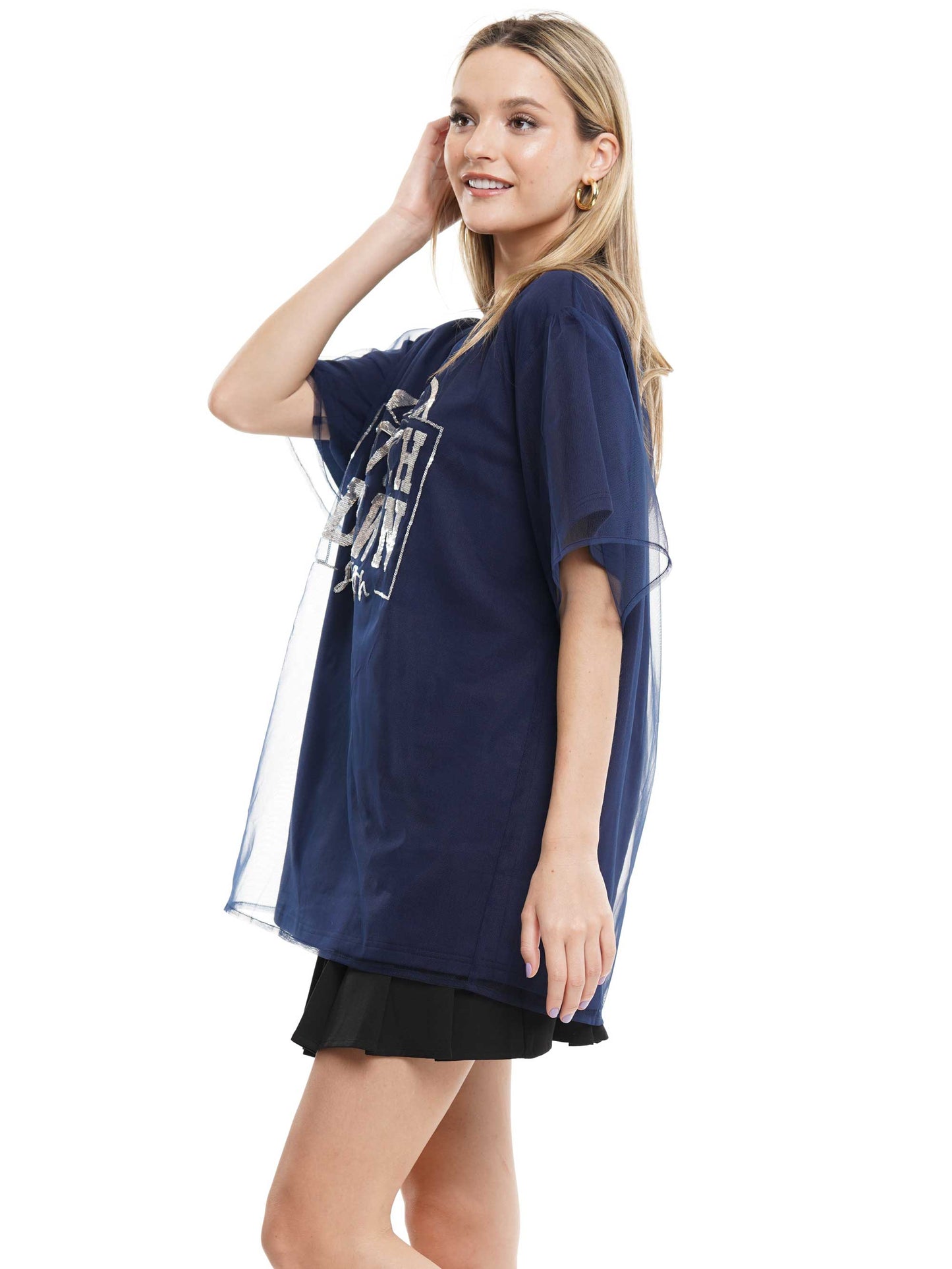 Touch Down Sheer Layered Top