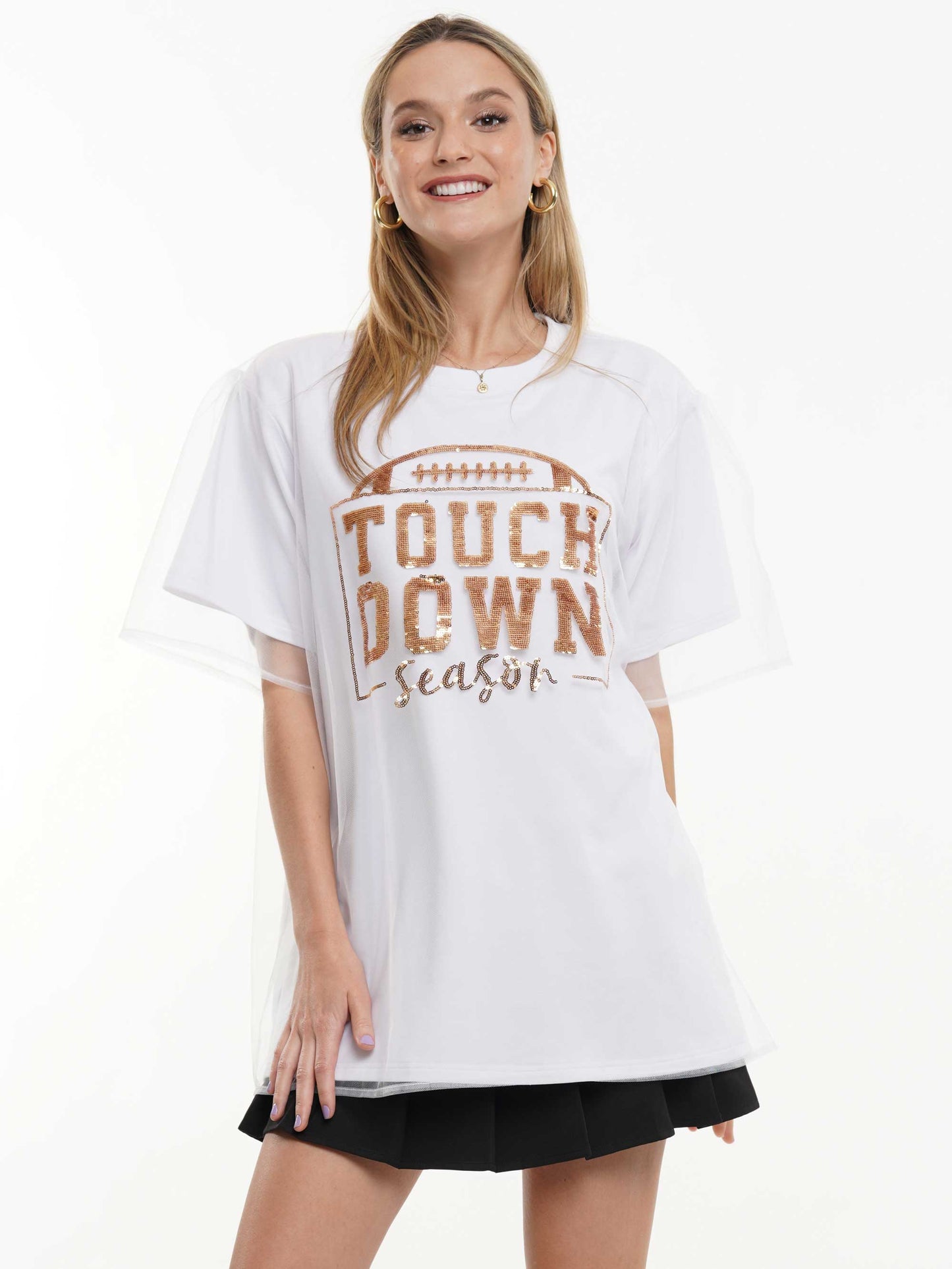 Touch Down Sheer Layered Top