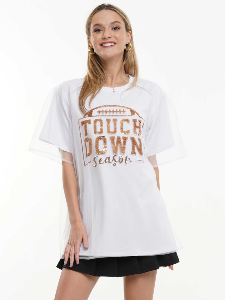 Touch Down Sheer Layered Top