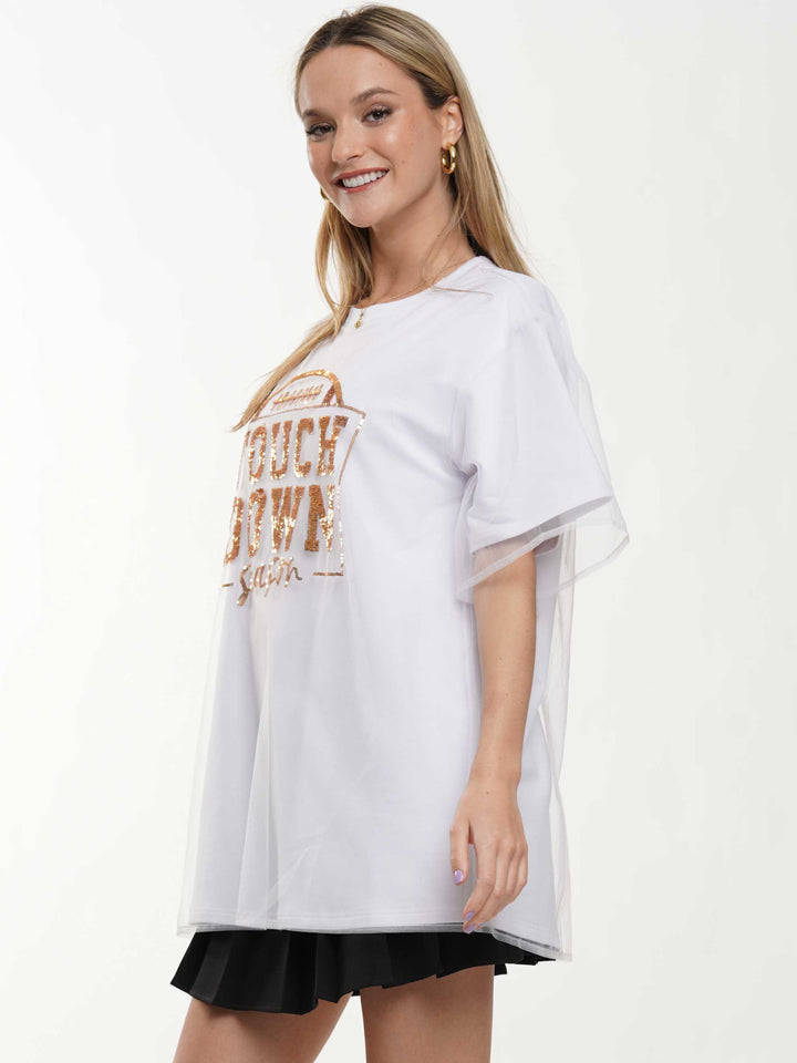Touch Down Sheer Layered Top
