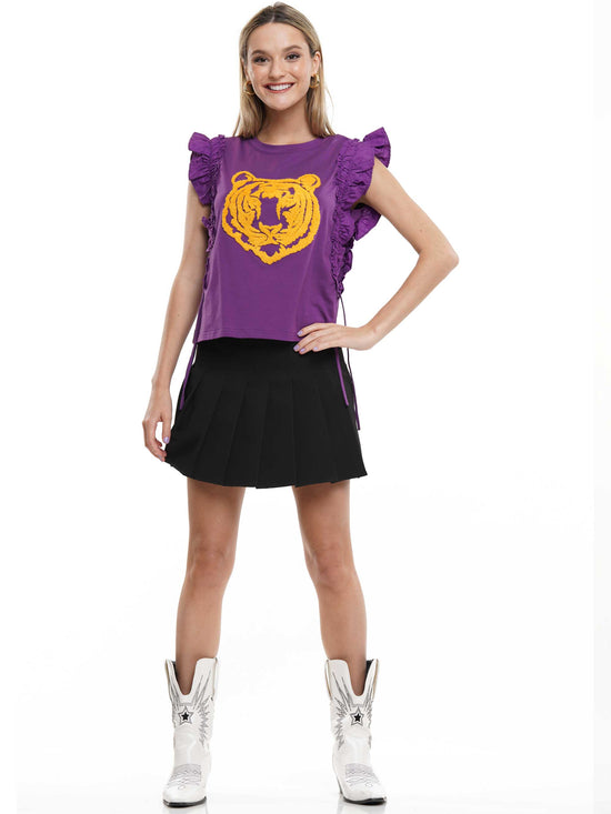 Tiger Chenille with Ruffle Sleeves